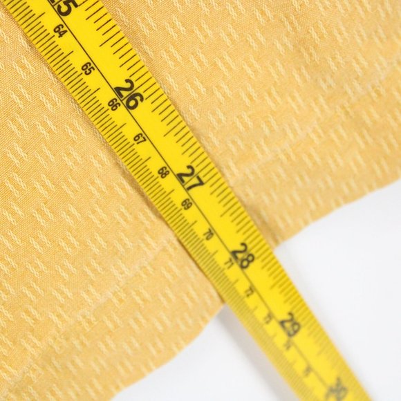 Vintage Jamaica Jaxx Silk Shirt Mens Gold Button Down Short Sleeve Collared M - Picture 9 of 9